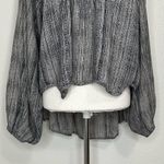 One Teaspoon Bohemian Black Tan Oversized Peasant Top Photo 4