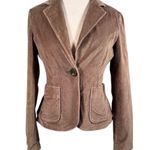 Gap Vintage  Women's Velvet Ecru Blazer Jacket Size 6 Casual Holiday Photo 0