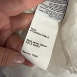 R13  Women's White Drop Neck Linen Blend Button-Up Shirt, Large Photo 4