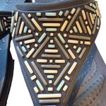 Crocs Flip Flops Thong Sandals Dual Comfort Geometric Navy Blue Women's 9 Photo 1