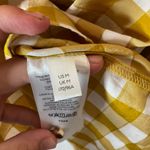 Maeve  April Babydoll Blouse Yellow Gingham Print Size Medium Photo 7