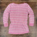 Talbots 100% Linen Knit Crewneck Casual Striped Sweater Photo 6