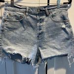 Daze Tough Love Distressed Light Wash Cutoff Jean Shorts Size 29 Photo 0