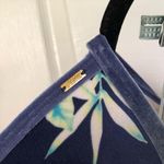 PINK - Victoria's Secret Victoria’s Secret PINK Navy Blue Floral Velvet Bikini Size M Photo 3