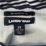Lands' End  Sweater Womens 2X Plus Size Supima Cotton Striped Colorblock Nautical Photo 4