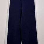 Le lis  Dark Blue Knit Sweater Wide Leg Pull On Pants w/ White Side Strip Medium Photo 0