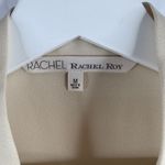 Rachel Roy  Size M Tunic Long Blouse Beige Sleeveless V-neck Tie Front Peplum Photo 2