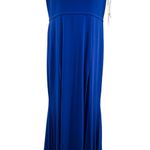 Mac Duggal  IEENA Double Slit High Neck Gown Royal Blue Sleeveless Gown Dress Photo 9