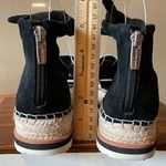 Vince Camuto Binadee Zebra Platform Espadrille Sandal Shoes Black Zip Ankle 7.5 Photo 7