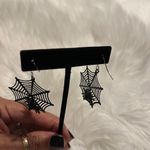 804. Halloween Spider with Web Earrings Photo 2