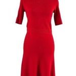 Banana Republic Sweater Dress Elbow Sleeves Round Neck Cherry Red Women’s Small Photo 0