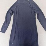 Title Nine Guthrie French Terry Mock Neck Long Sleeve Navy/Grey Dress Size M Blue Size M Photo 0