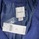 Maeve  Anthropologie XS Pea Coat Double Breasted Wool‎ Blend Navy Blue Classic Photo 4