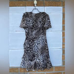 ASTR  the Label Leopard Print Ruched Mini  Dress M Photo 6