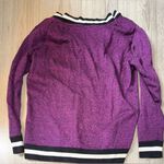 PINK - Victoria's Secret Victoria’s Secret pink purple black V-Neck Sweater White sweatshirt Photo 1