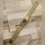 Seiko Rare Vintage Mechanical Winding Ladies Watch Gold Tone Bracelet Red Dial Photo 5