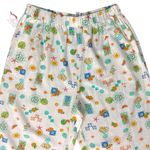 Midnight sky  White Orange Linen Blend Wide Leg Elastic Waist Pants sz L NEW Tags Photo 9