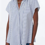 Tuckernuck POMANDER PLACE Blue Stripe Rae Blouse size xxl Photo 0