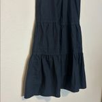 Quince  100% Organic Cotton Tiered Maxi Skirt Black Elasticated Waist Size Large Photo 2