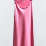 ZARA  maxi dress hot satin pink lingerie ruffled party Valentine’s date wedding Photo 19