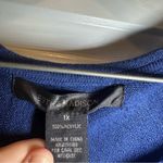 89th and Madison  Blue Knit Scoop Neck 3/4 Sleeve Sweater Top 1X Photo 1