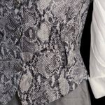 One Piece Vintage White Gray Snakeskin Vest Collared Skirt Dress Photo 8