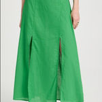The Lulo Project Marti Green Double Slit Maxi Skirt S Photo 0