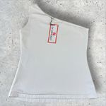 CK Bradley Summer Top‎ One Shoulder White Tank NWT Sz M $128 Size M Photo 4