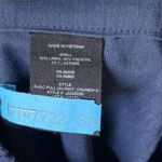 Theory Basic Pull On Pants Navy Blue Linen Women's 6 Photo 4