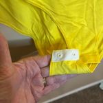 MANGOPOP  Mock Neck Turtle Neck Long Sleeve Yellow Bodysuit  Photo 6