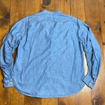 3.1 Phillip Lim Ruched Long Sleeve Denim Chambray Button Down Shirt Size 8 Photo 9