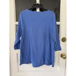 Croft & Barrow  Boat Neck T-shirt women’s sz 0X blue Cotton long-sleeve New Photo 6