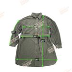 Unbranded Army Green Wide Wale Corduroy Belted Long Sleeve Shirt Dress SIze XL Photo 4