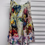 Lapis embellish multicolor graffiti circle skirt Women's MEdium Pink Photo 5