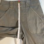 Spanx Stretch Twill Ankle Cargo Pants Patch and Button Flap Pockets Gray/Green S Photo 13