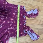 Hill House  Ellie Nap Midi Smocked Dress in Burgundy Botanical Size Small Photo 8