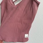 Vuori  Rib Crop Top Pink Marsala Athletic Workout Gym Tank Strappy Size Small Photo 1