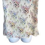 CAbi Cream Floral Print Collared Keyhole Front Sleeveless Blouse Small Photo 2
