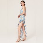 Nookie  Simone Cut Out Dress in Blue Medium Womens‎ Long Gown Photo 4