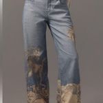 New with tags Anthropologie Pilcro low rise wide leg jeans 25 tall Blue Photo 2