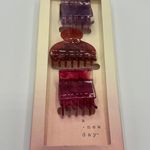 A New Day  Women's Purple Three Piece Acrylic Claw Clip Set - NWT Photo 0