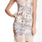 Gracia  cocktail slip dress lace birds lace floral size Large NWT Photo 0