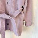 Topshop Ovoid Sleeve Belted Shacket Peacoat in Lilac Size 10 NWT Photo 5