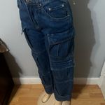 Torn By Ronny Kobo  Women's Blue Cargo Jeans Photo 4