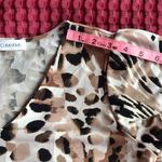 Calvin Klein  Animal Print V-Neck Top Women’s Size Small Short Sleeve Blouse Photo 7