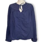 Universal Threads NWOT Cornflower Blue Balloon Sleeve Crochet Yoke Blouse Top New Photo 3