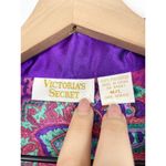 Victoria's Secret Vintage  Gold Label Jewel Tone Satin Sleep Shirt Dress M/L Photo 2