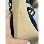 Abel Munoz Eiffel Suede Stilettos Heel Platform Sandals Navy Blue Women's 39/8.5 Photo 4