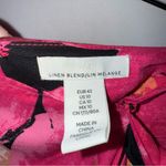 H&M Floral Linen Wrap Skirt Pink‎ Black & Beige Tropical Hawaiian Photo 3