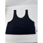 Hanes Brand New Women's Size Medium Rib Longline Bralette Cotton Black Photo 2